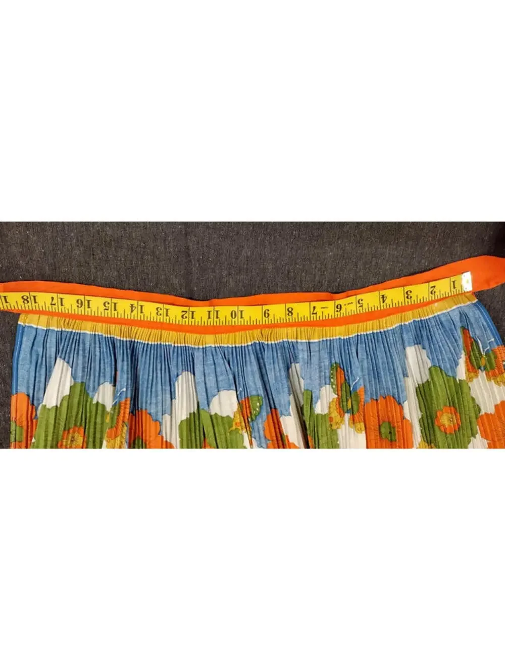 1970s Apron Psychedelic Colors Butterflies Vibrant Colors Lowenstein Deadstock